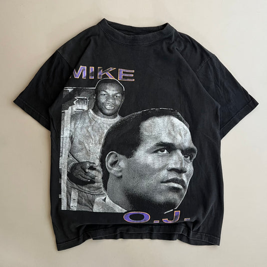 Large 90s Oj Simpson Mike Tyson Rap T-shirt