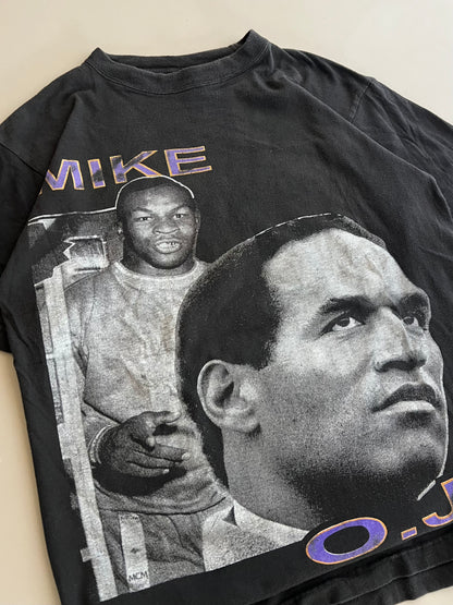Large 90s Oj Simpson Mike Tyson Rap T-shirt