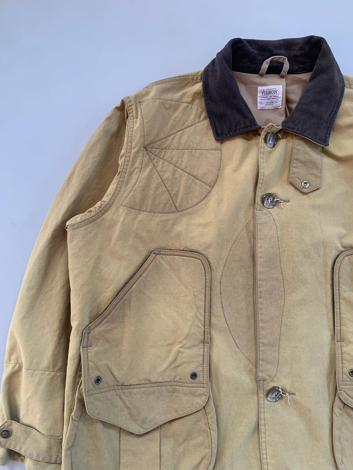 Large Filson Genuine Garment Tin Cloth Field Jacket