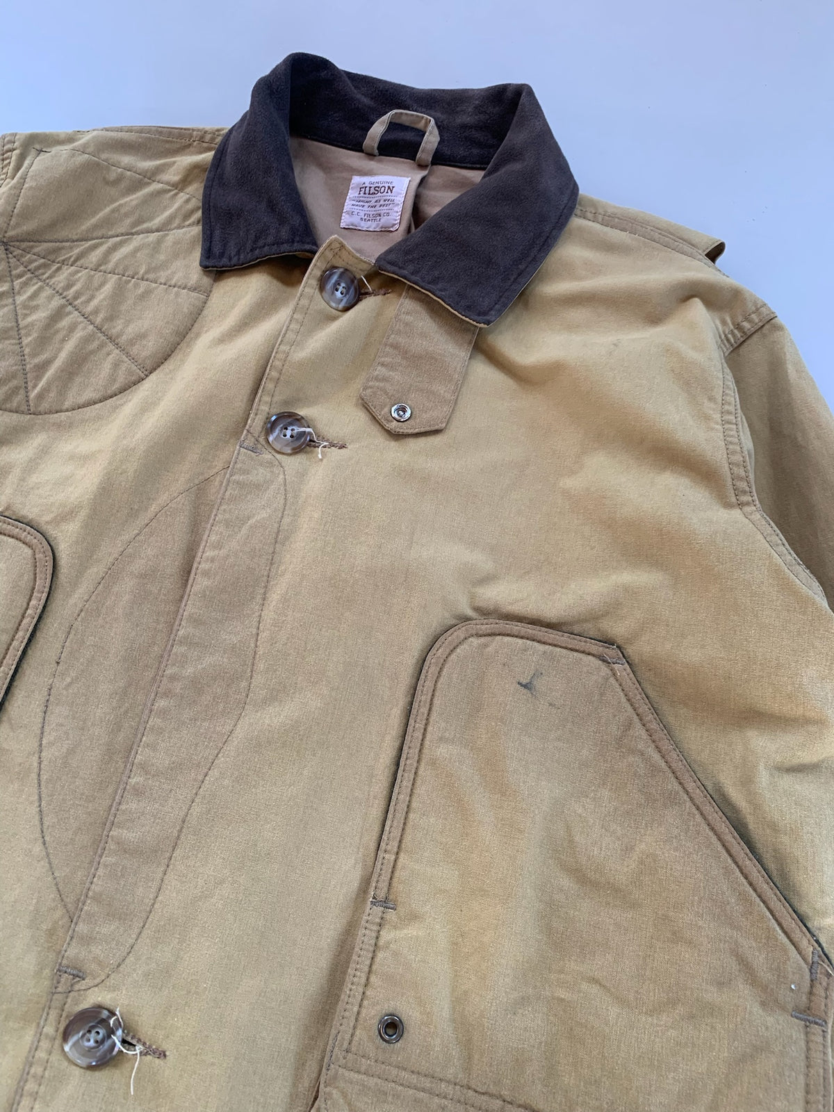 Large Filson Genuine Garment Tin Cloth Field Jacket