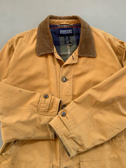 Medium 1990s Lands' End Tan Barn Coat