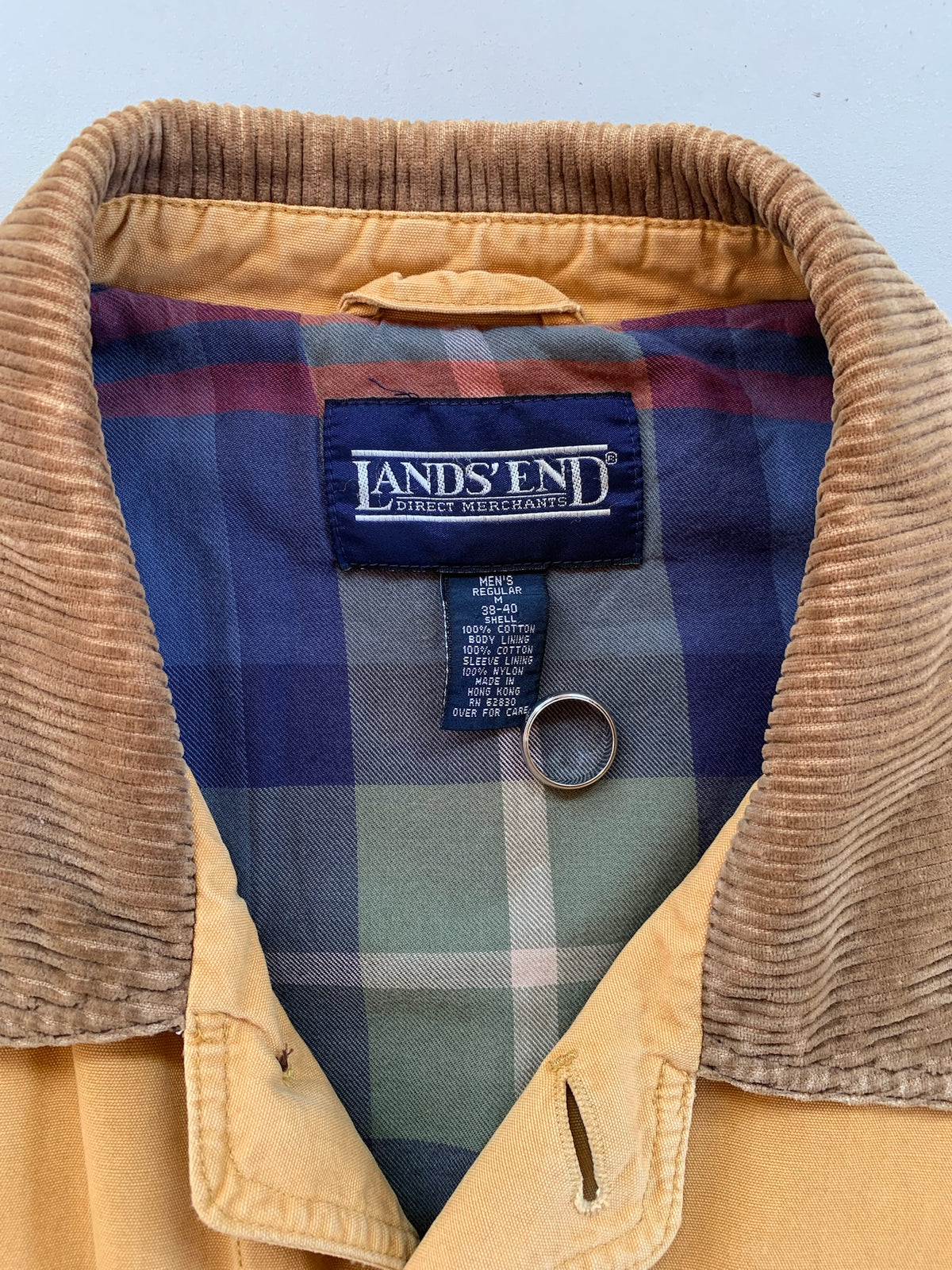 Medium 1990s Lands' End Tan Barn Coat