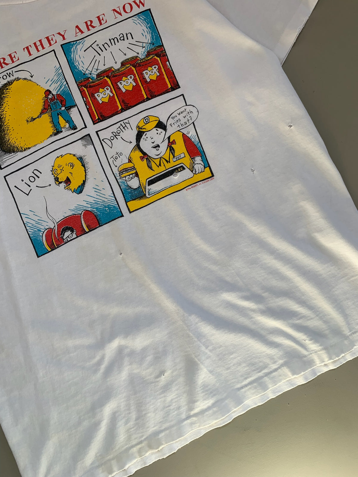 Large 1990s Wizard of Oz Where They Are Now T-shirt