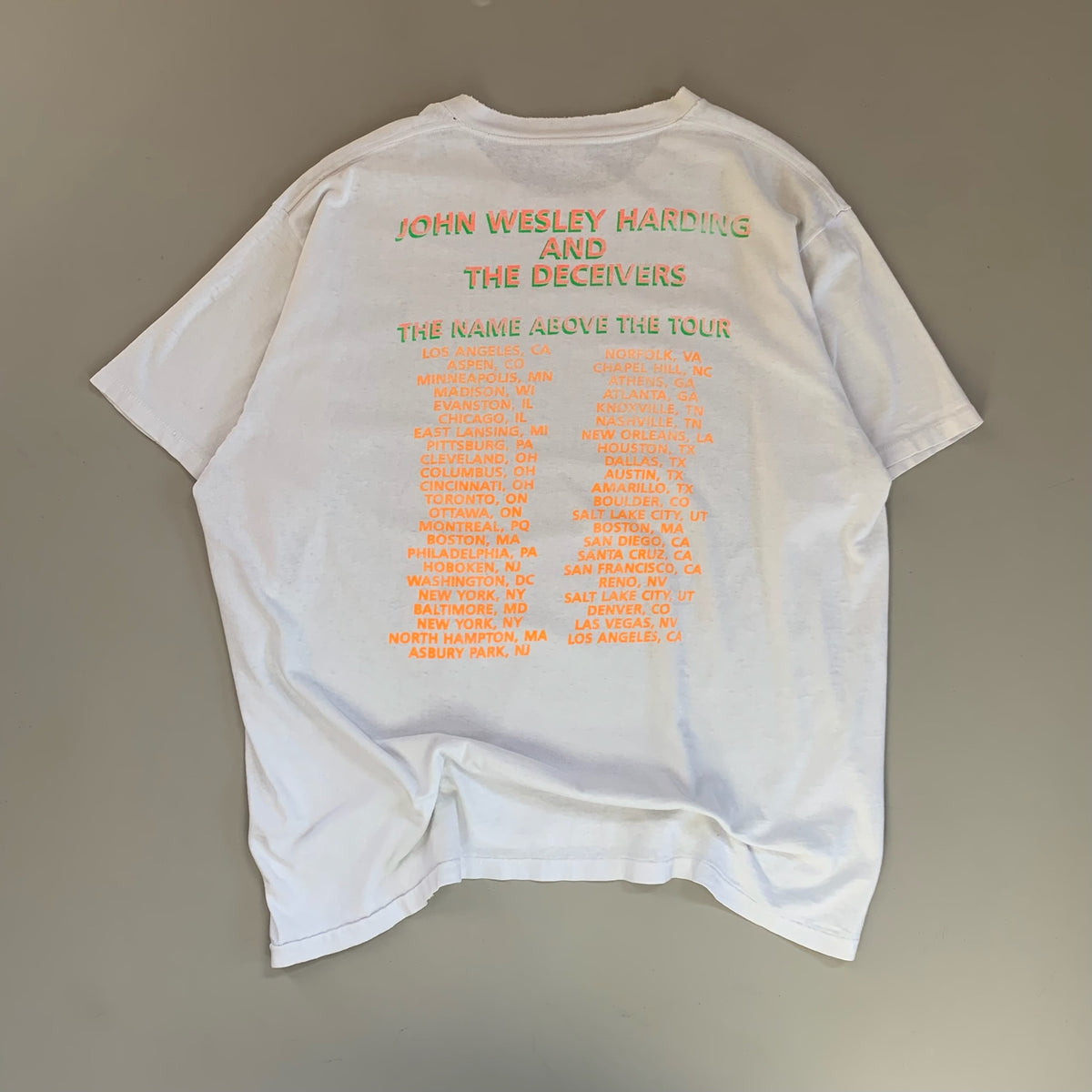 XL 1990s John Wesley Harding and the Deceivers Tour T-shirt