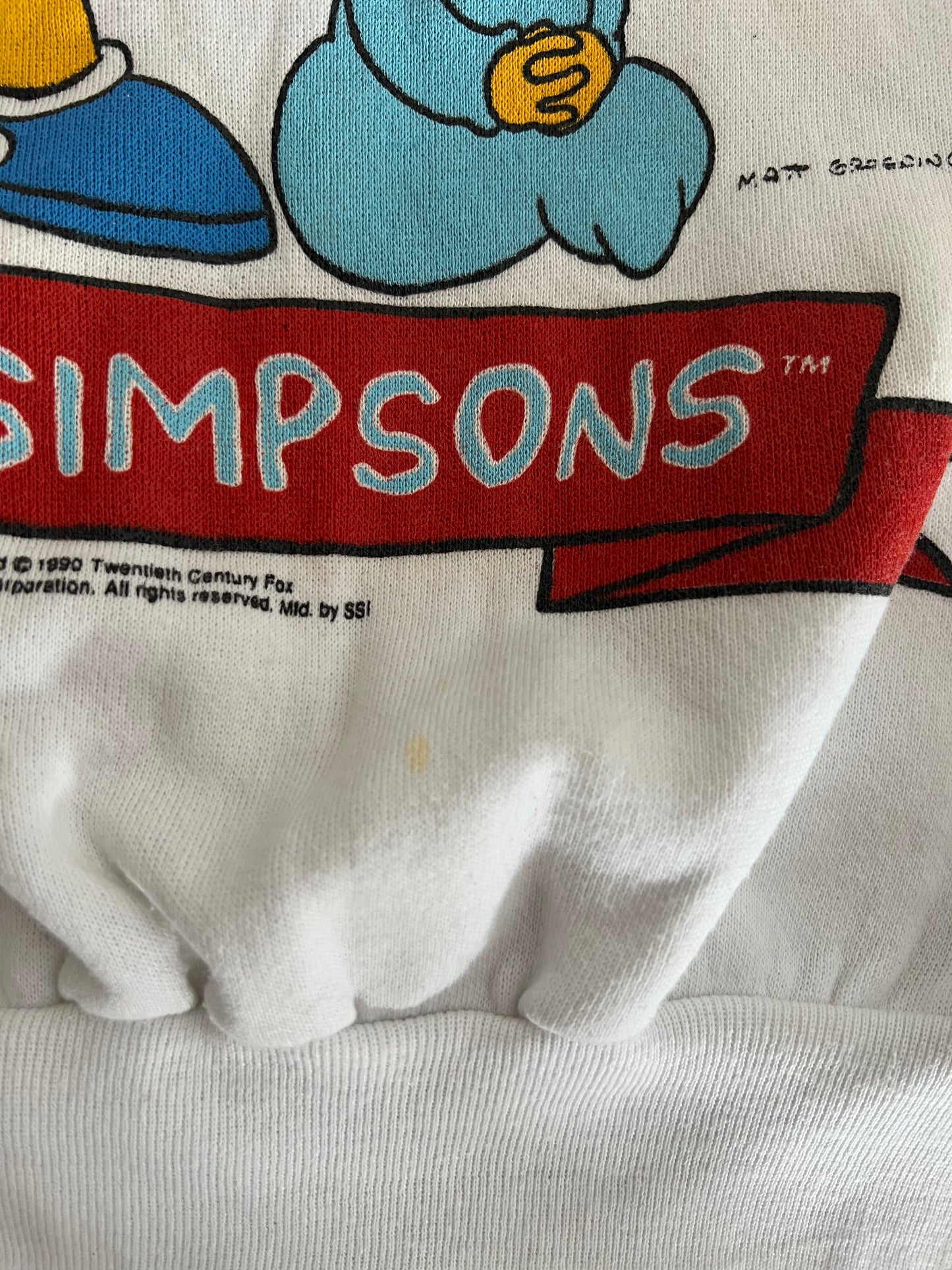 XL 1990 The Simpsons What a Baby Sweatshirt