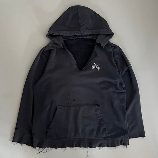XL 90s Heavily Distressed Stussy Sweatshirt