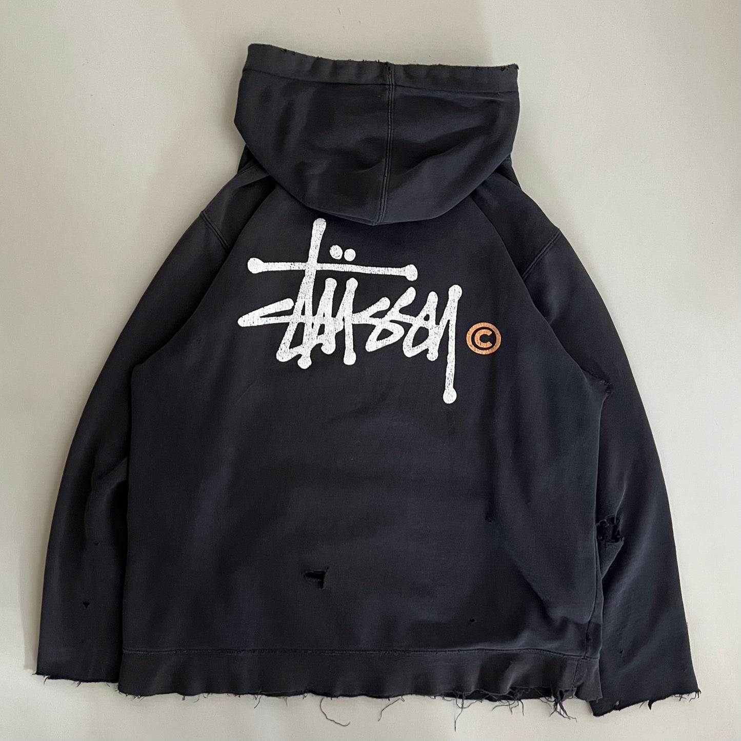 XL 90s Heavily Distressed Stussy Sweatshirt