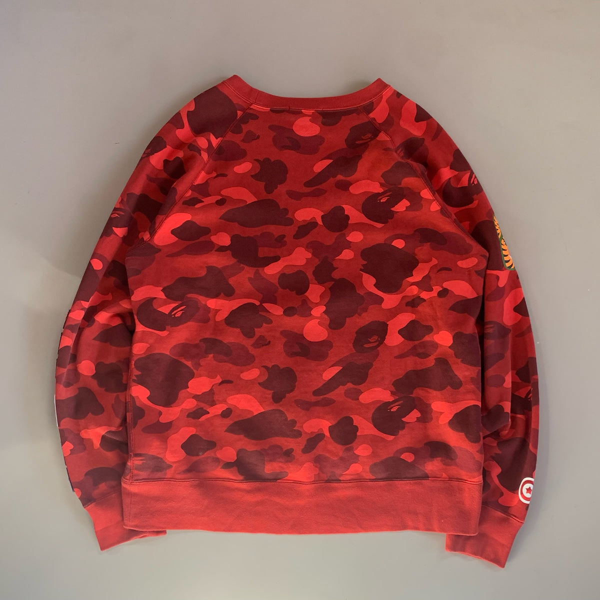 XL BAPE Red Camo Shark Sweatshirt
