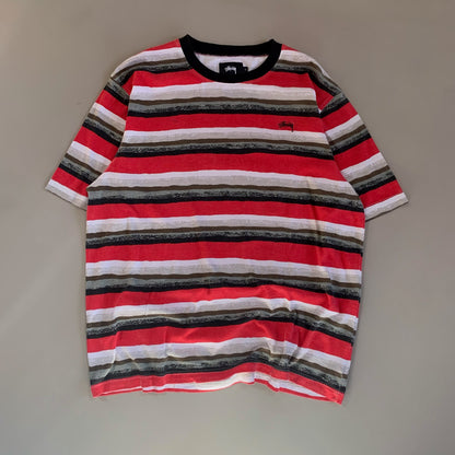 Large Stussy Striped T-shirt