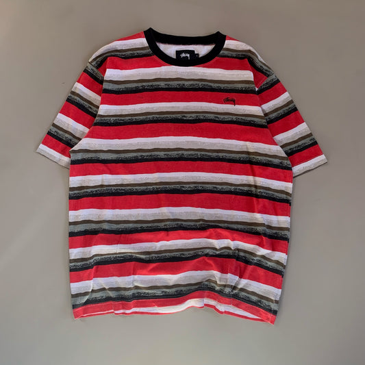 Large Stussy Striped T-shirt