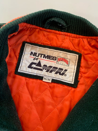 Medium 1990s Miami Hurricanes Nutmeg Varsity Jacket