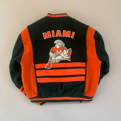 Medium 1990s Miami Hurricanes Nutmeg Varsity Jacket