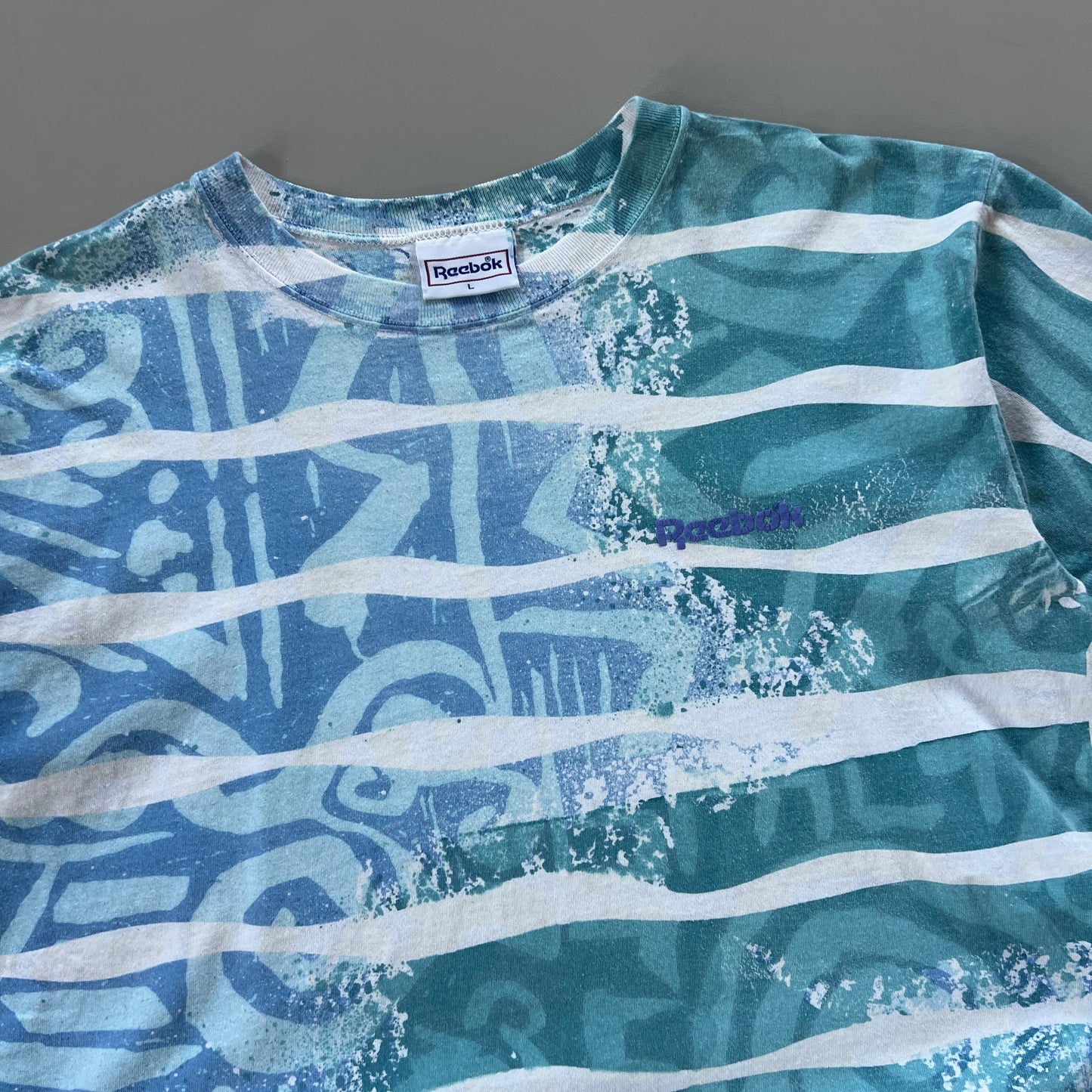 Large 1990s Reebok Surf AOP T-shirt
