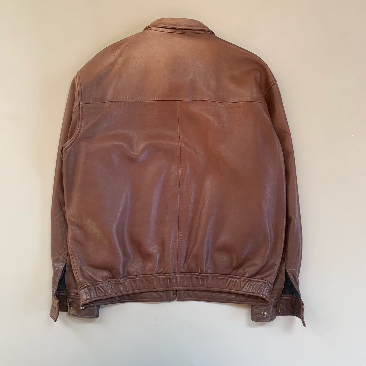 Large Brown Polo Ralph Lauren Leather Jacket