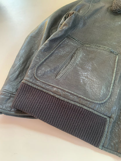 XXL Wilsons Leather Faux Fur Bomber Jacket