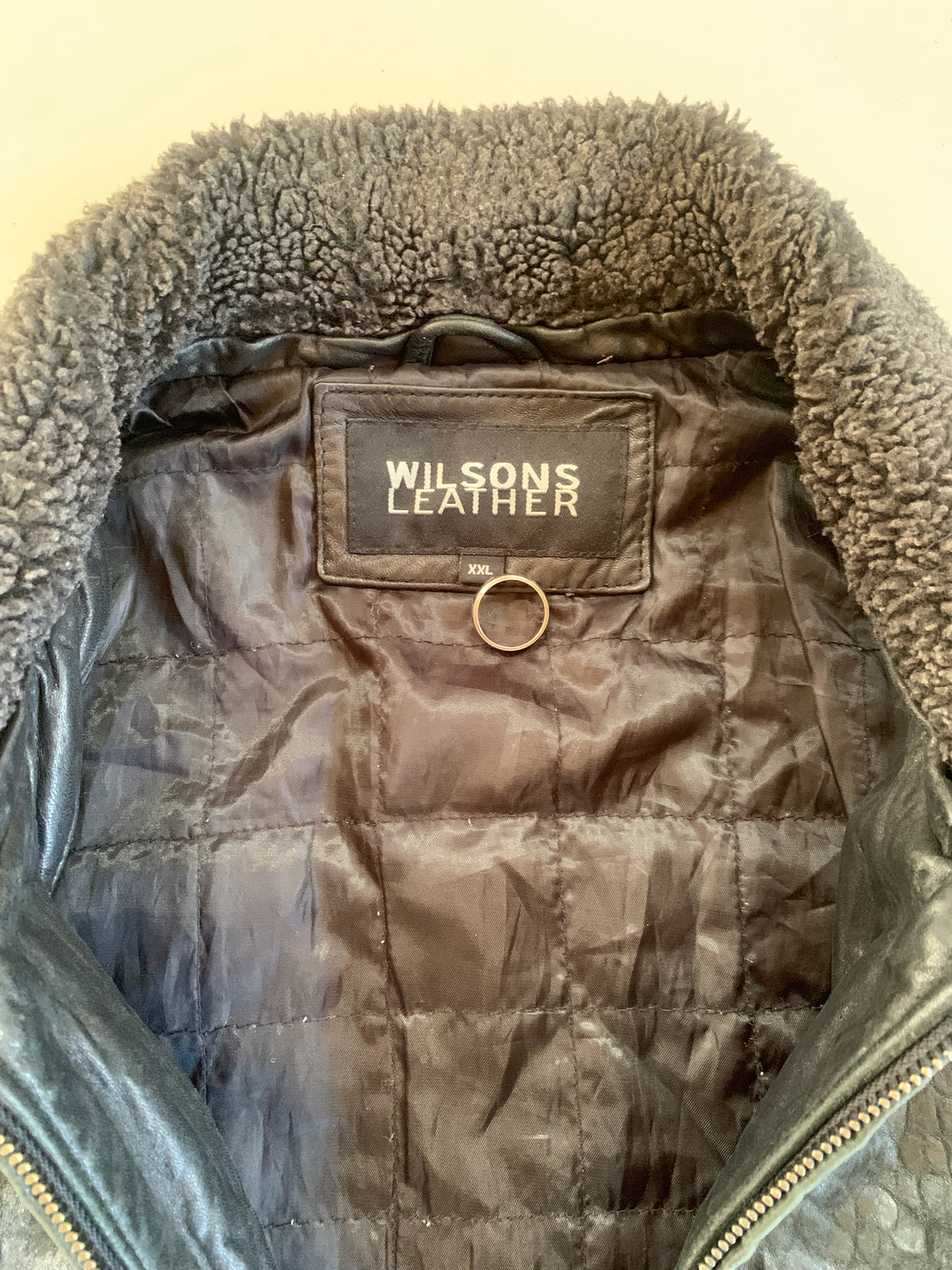 XXL Wilsons Leather Faux Fur Bomber Jacket