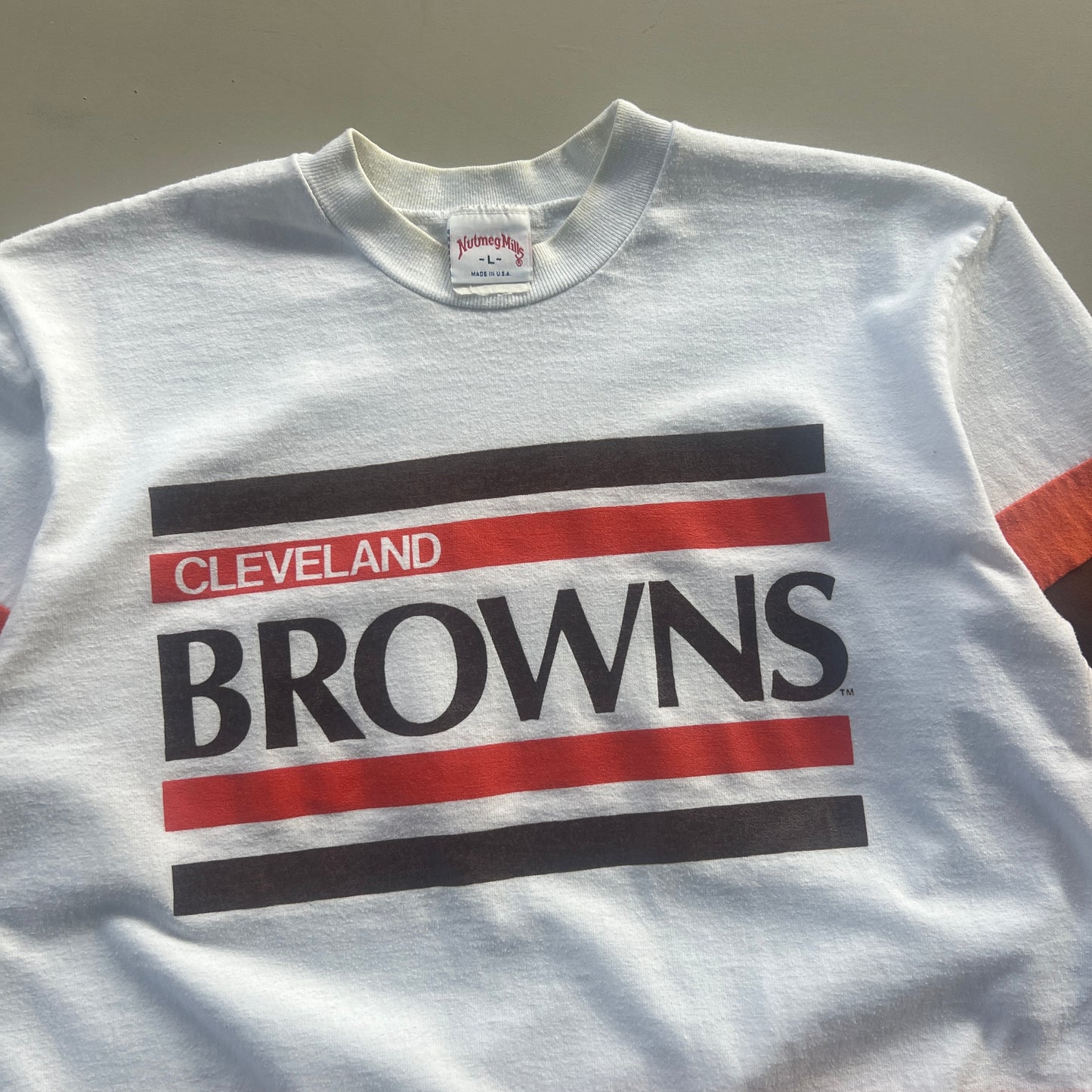 Large 1980s Cleveland Browns Nutmeg Shirt