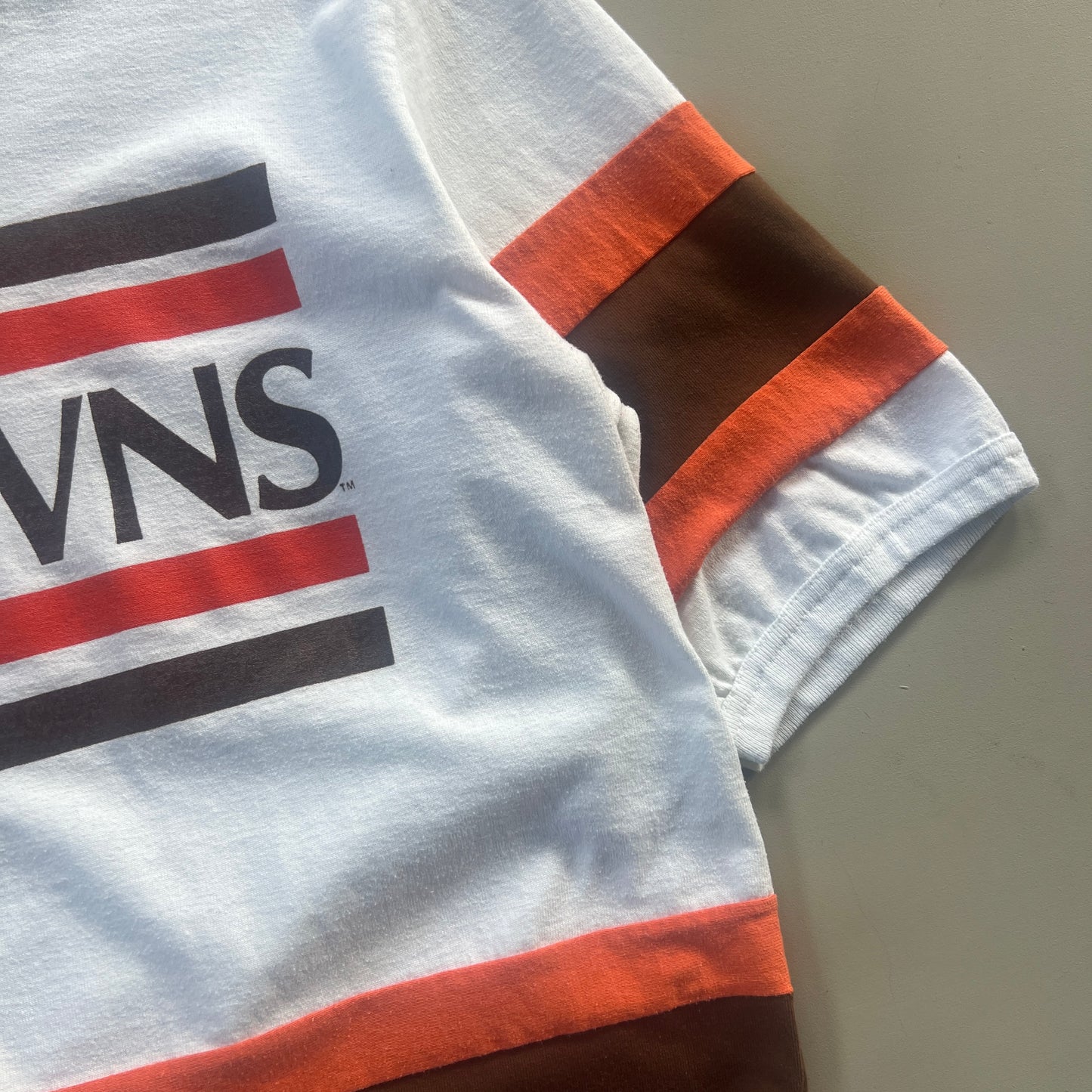 Large 1980s Cleveland Browns Nutmeg Shirt