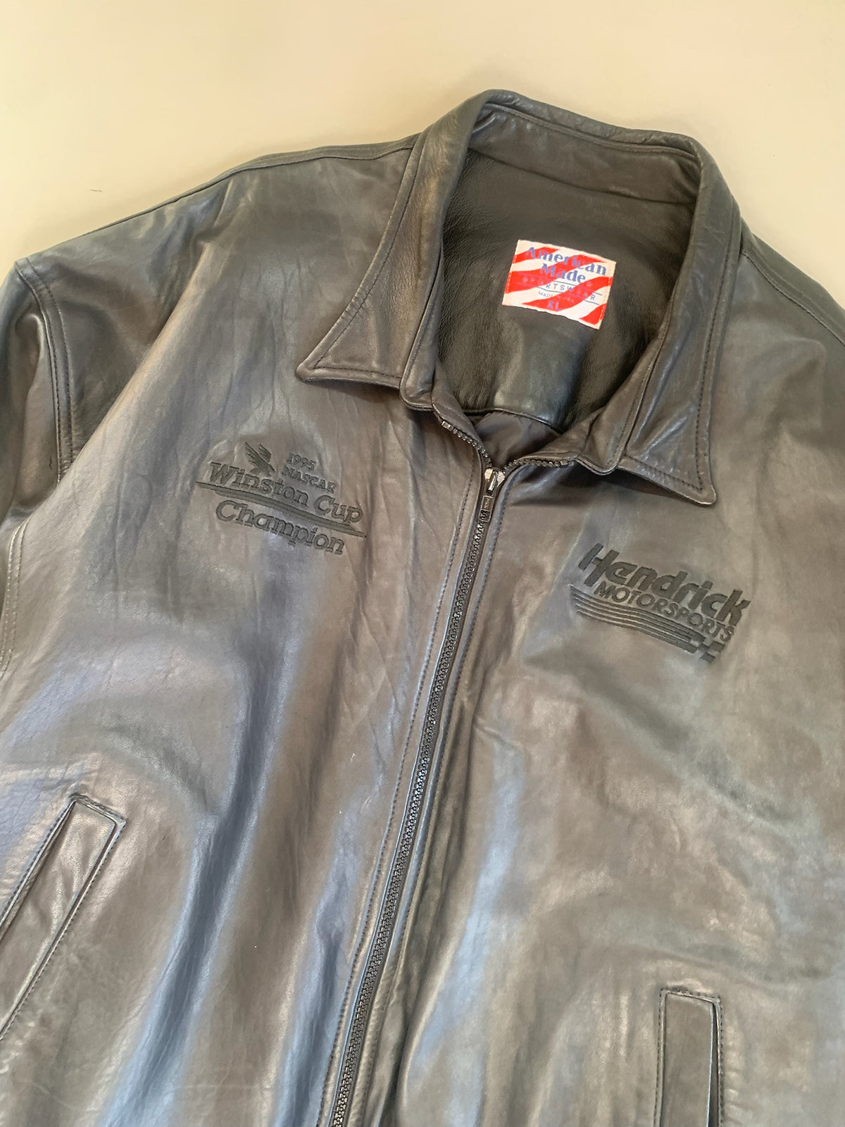 XL 1995 Hendrick Motorsports Winston Cup Champion Leather Jacket