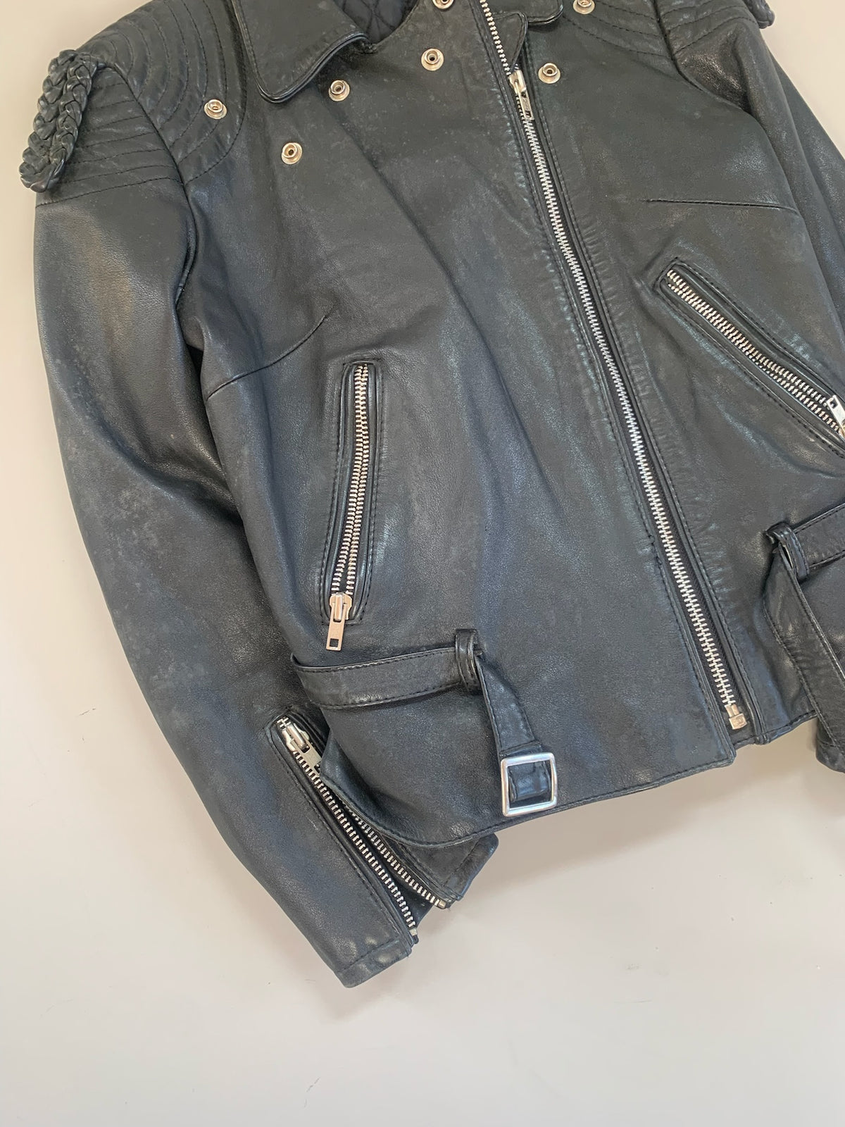 Medium 1980s Harley Davidson Leather Motorcycle Jacket