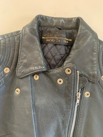 Medium 1980s Harley Davidson Leather Motorcycle Jacket