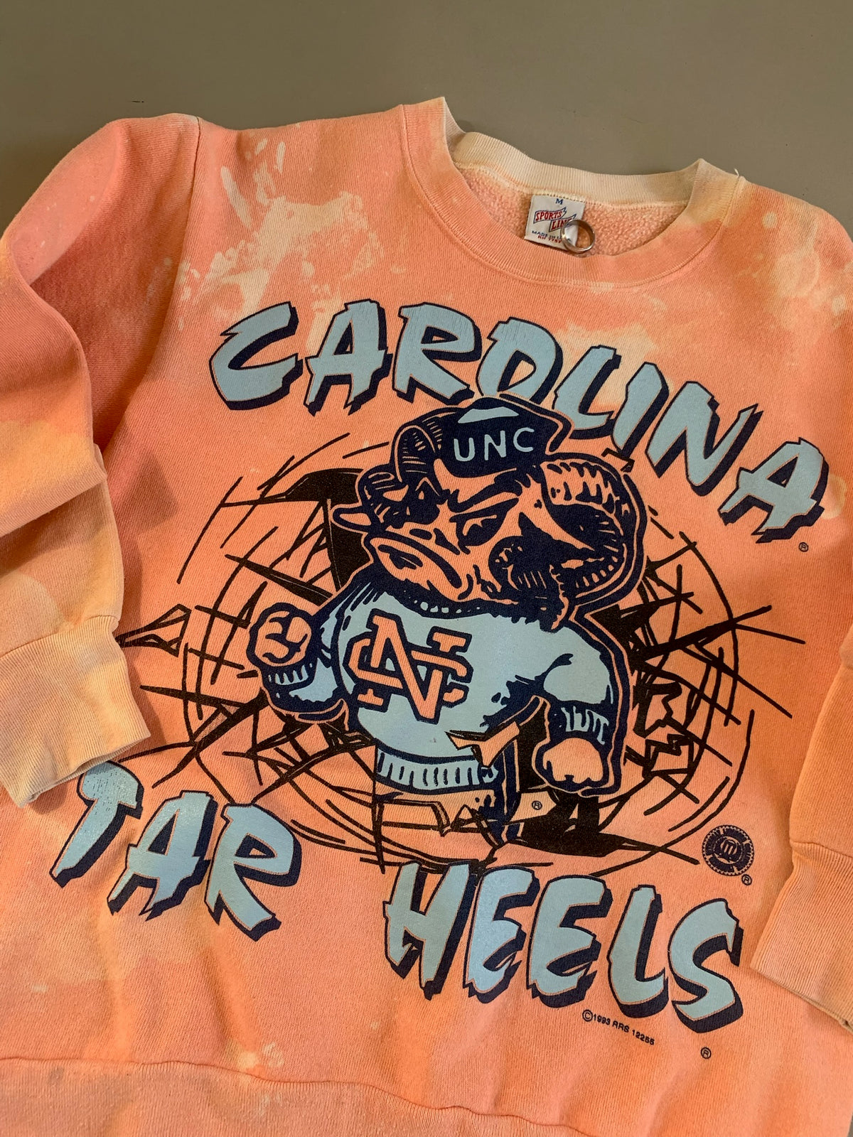 Medium 1993 Carolina Tar Heels Over Dye Sweatshirt