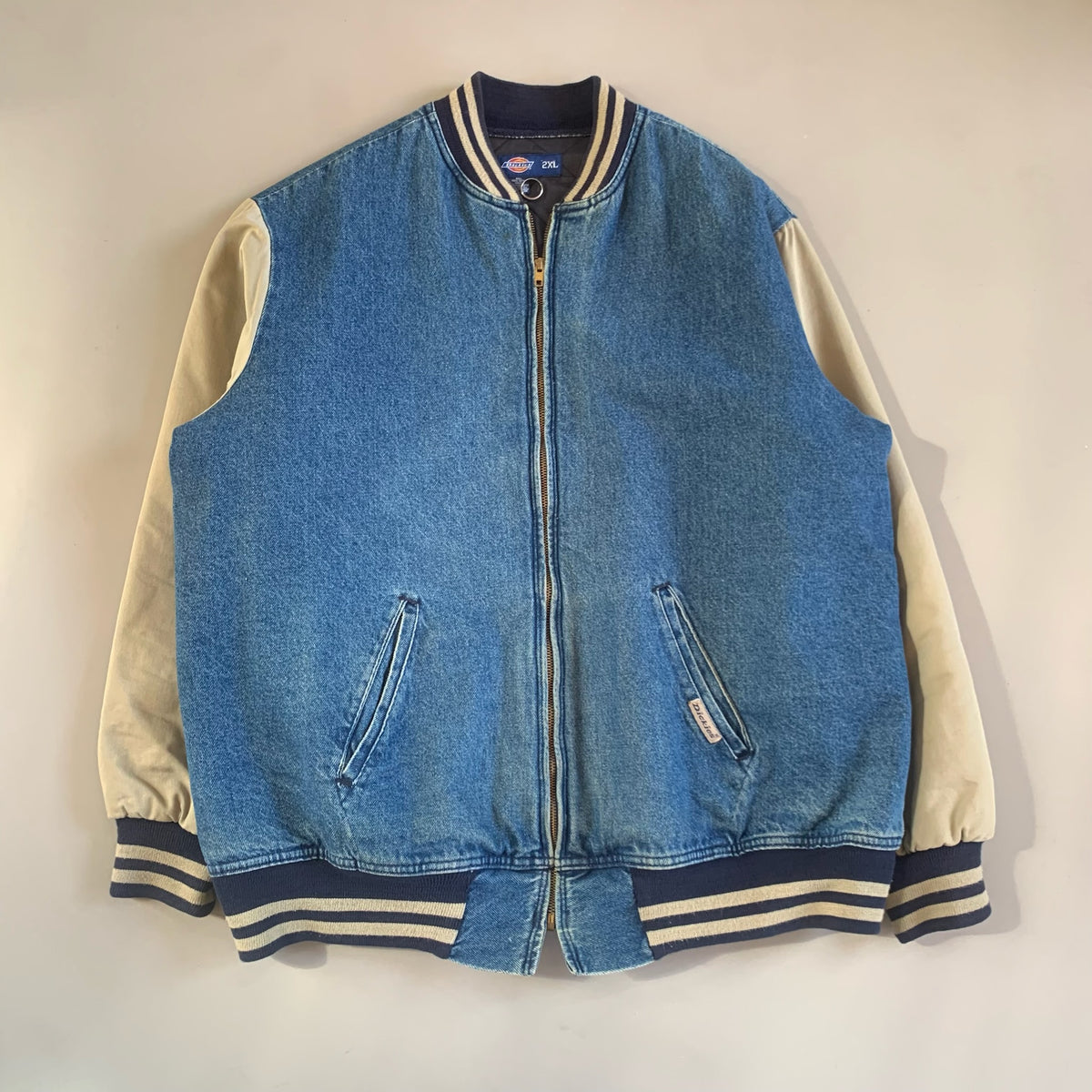 XXL 2000s Dickies Denim Varsity Style Jacket