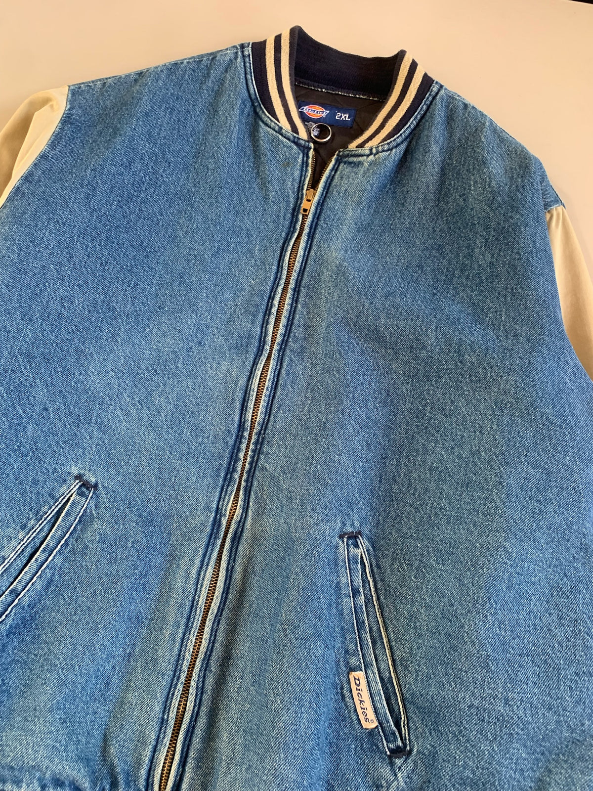 XXL 2000s Dickies Denim Varsity Style Jacket