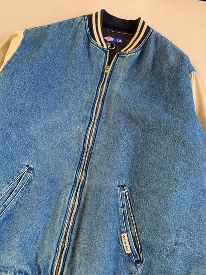 XXL 2000s Dickies Denim Varsity Style Jacket