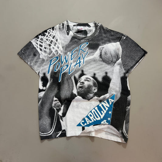 XL 90s UNC Tar Heels Basketball AOP T-shirt