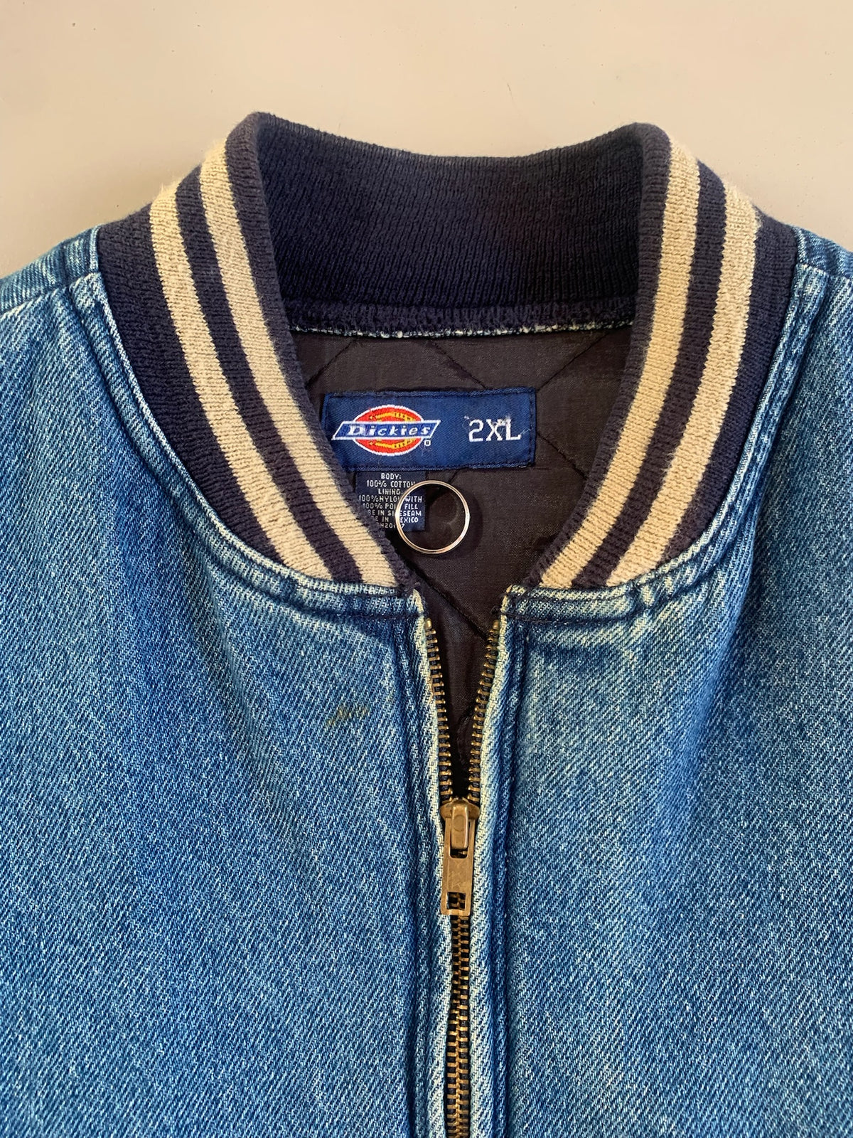 XXL 2000s Dickies Denim Varsity Style Jacket