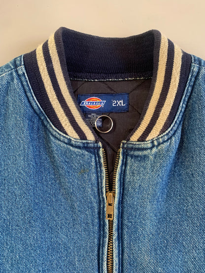 XXL 2000s Dickies Denim Varsity Style Jacket