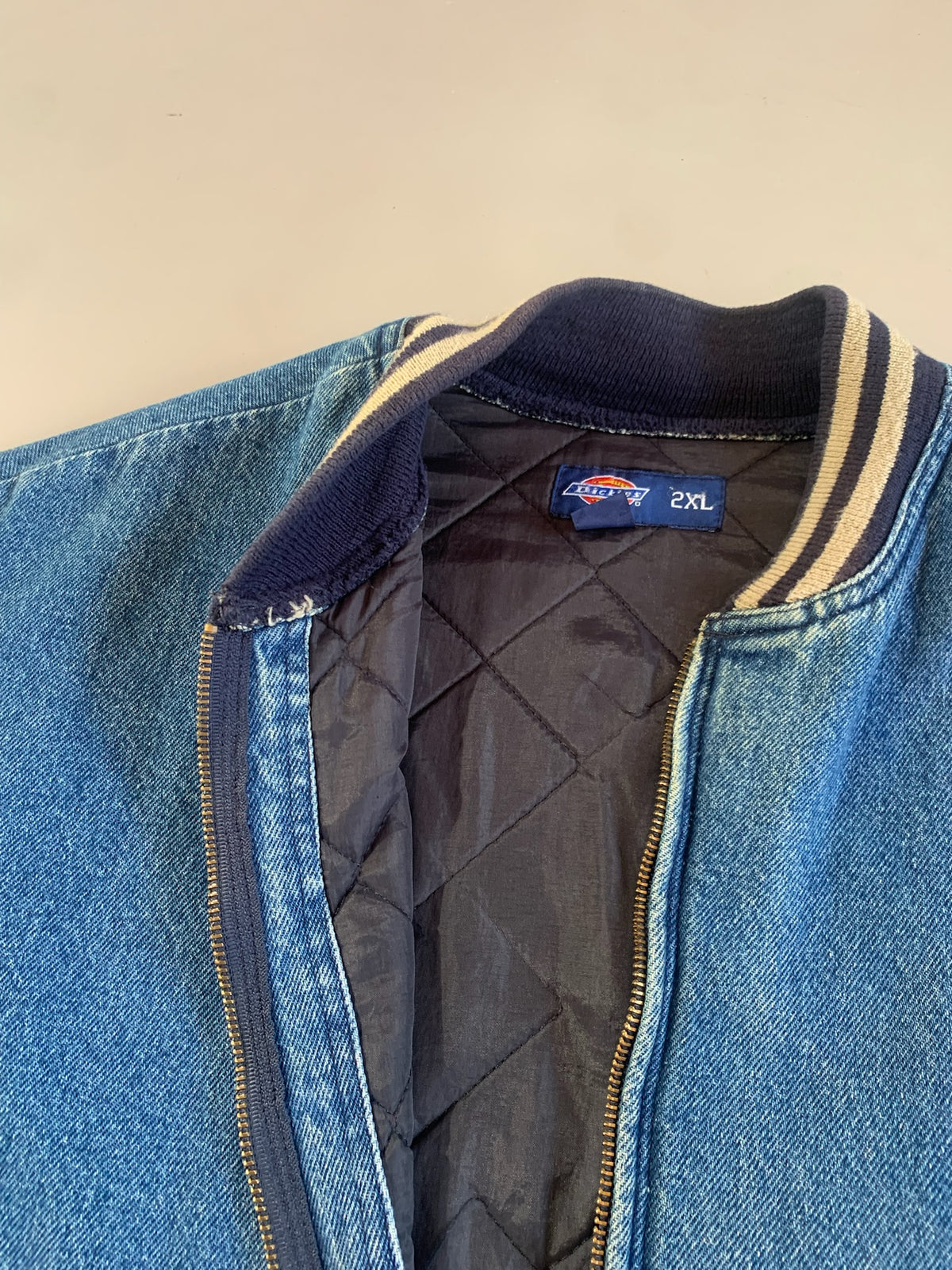 XXL 2000s Dickies Denim Varsity Style Jacket