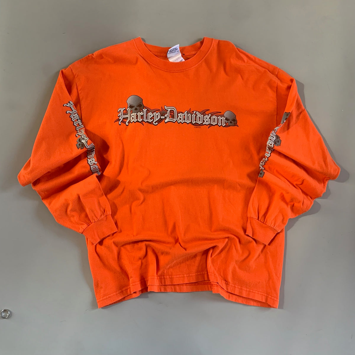 XL 2004 Harley Davidson Skull Long Sleeve T-shirt