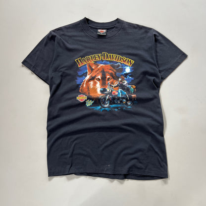 Large 1989 Harley Davidson Lone Wolf T-shirt