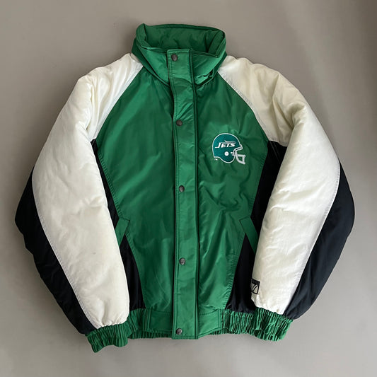 Large 90s New York Jets Logo7 Puffer Jacket