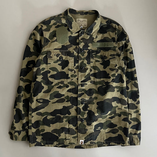 Large Bathing Ape Camo Button Shirt