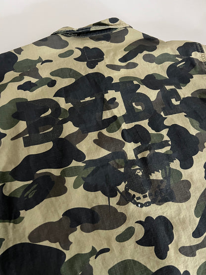 Large Bathing Ape Camo Button Shirt
