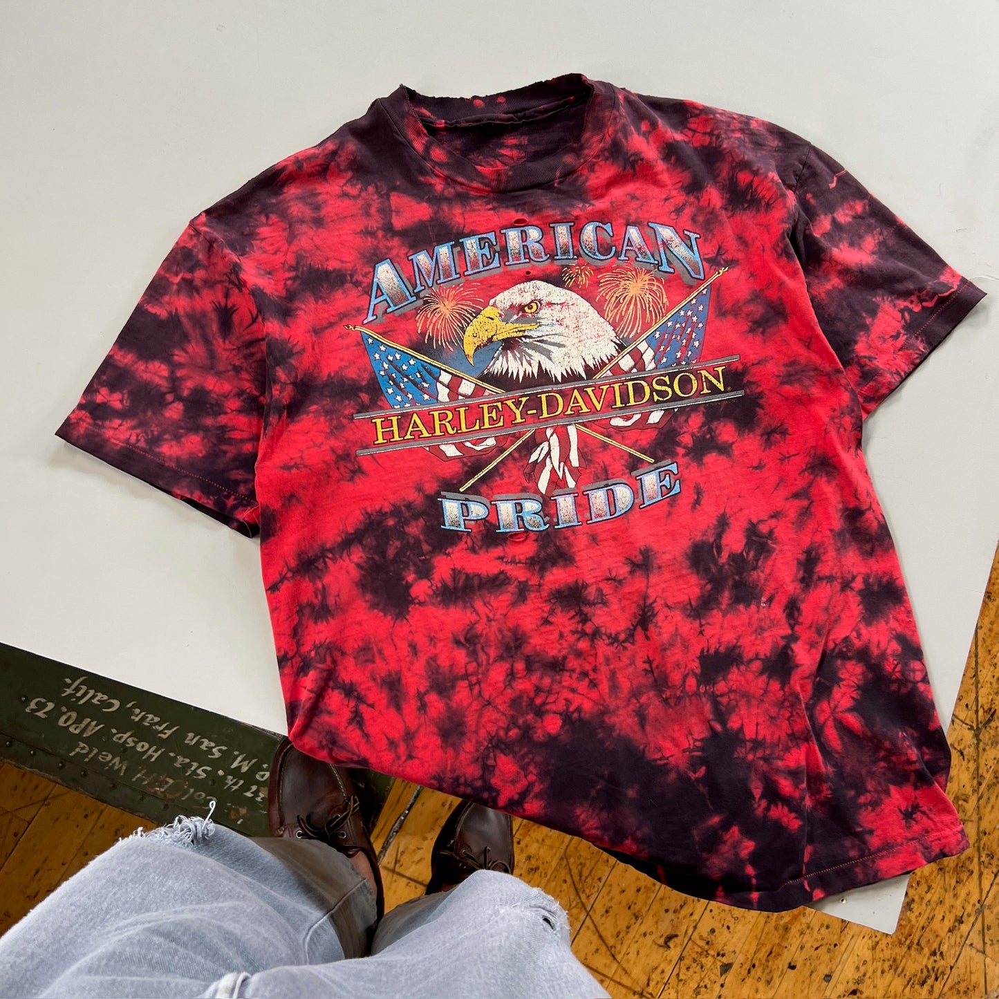 XL 1990s Distressed Harley Davidson Pride Wyoming T-shirt