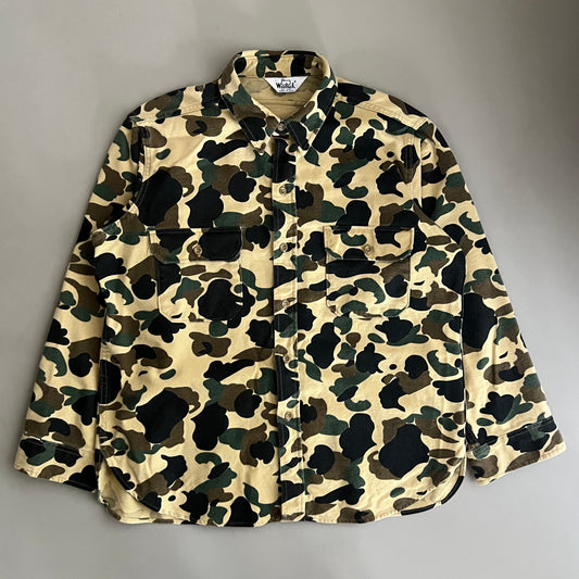 Large 90s Woolrich Duck Camo Button Shirt