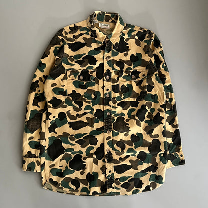 XL 1980s L.L. Bean Camo Chamois Button Shirt