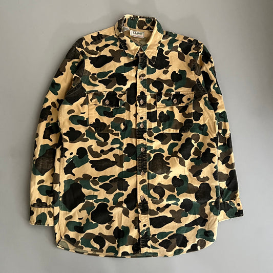 XL 1980s L.L. Bean Camo Chamois Button Shirt