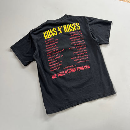 Large 1991 Guns N Roses Use Your Illusion Tour T-shirt