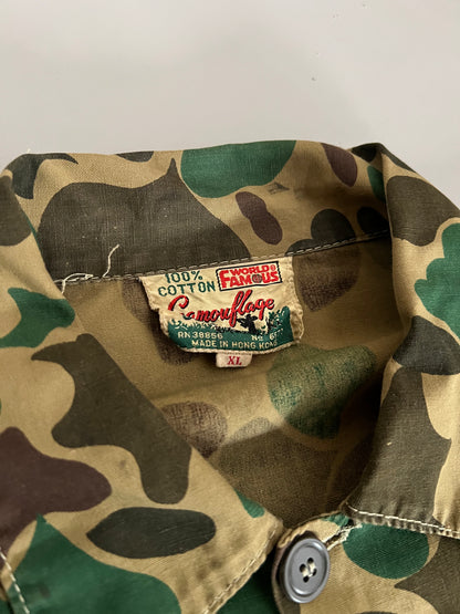 XL 80s World Famous Camo Button Shirt