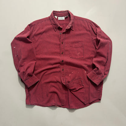 XL 90s Red L.L Bean Button Shirt