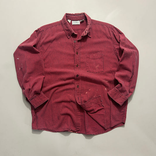 XL 90s Red L.L Bean Button Shirt