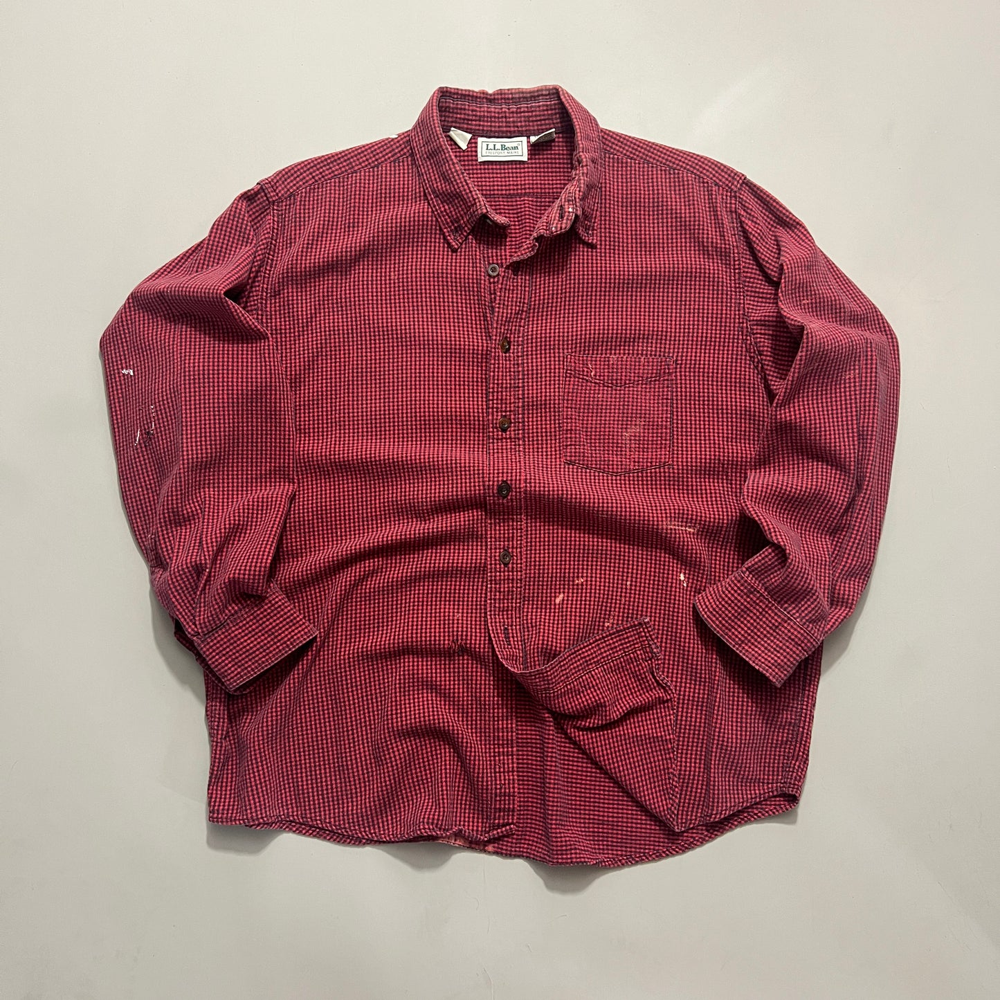 XL 90s Red L.L Bean Button Shirt