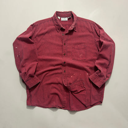 XL 90s Red L.L Bean Button Shirt