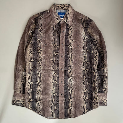 Medium 90s Wrangler Western Wear Snake Print Button Shirt