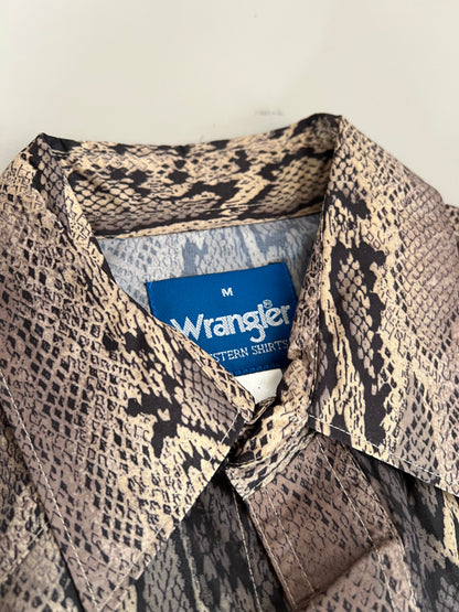 Medium 90s Wrangler Western Wear Snake Print Button Shirt